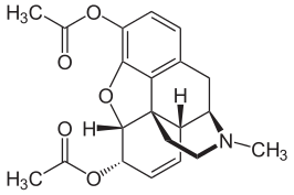 Heroïne structuurformule